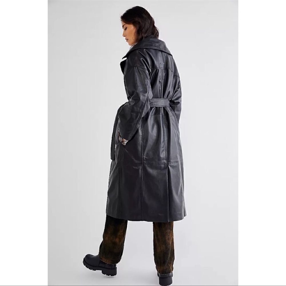 Deadwood Olga Leather Trench Coat - Picture 8 of 13